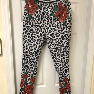 Multi print jogger pant